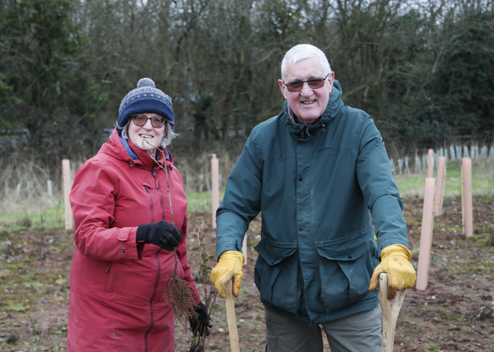 Linda and Phil Garnett-Clarke from Cleeve Prior Heritage Trust (image via PLMR Advent)