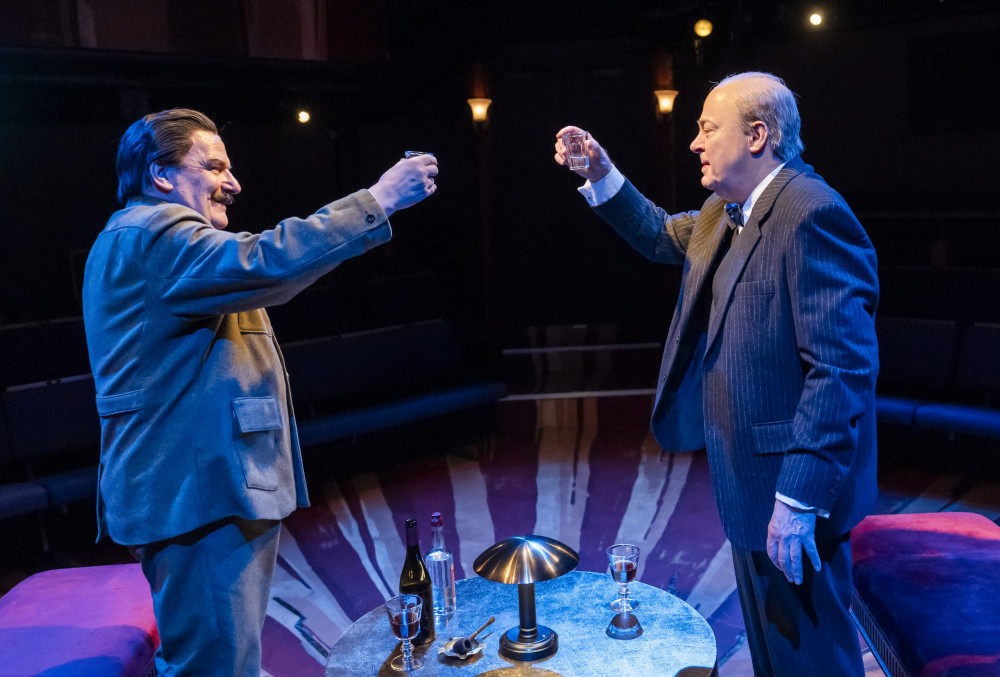 (Left to right) Peter Forbes as Joseph Stalin and Roger Allam as Winston Churchill (credit: Tristram Kenton).