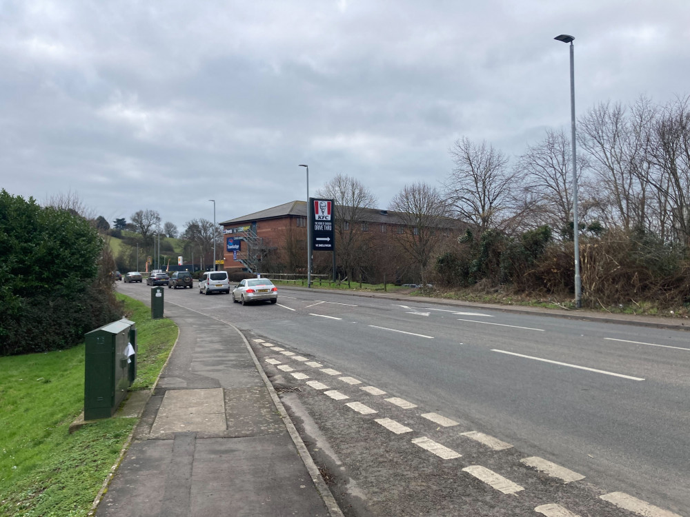 Proposed Site Of New Pedestrian Crossing On The A39 Street Road In Glastonbury. CREDIT: Daniel Mumby