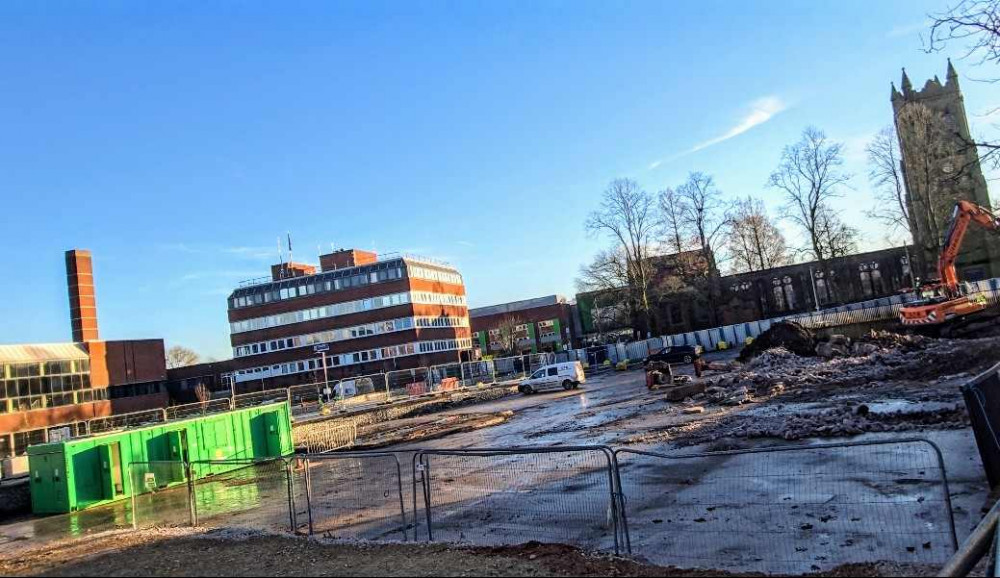 Construction has started on the new Crewe History Centre, set to co-host the region's archives (Ryan Parker).