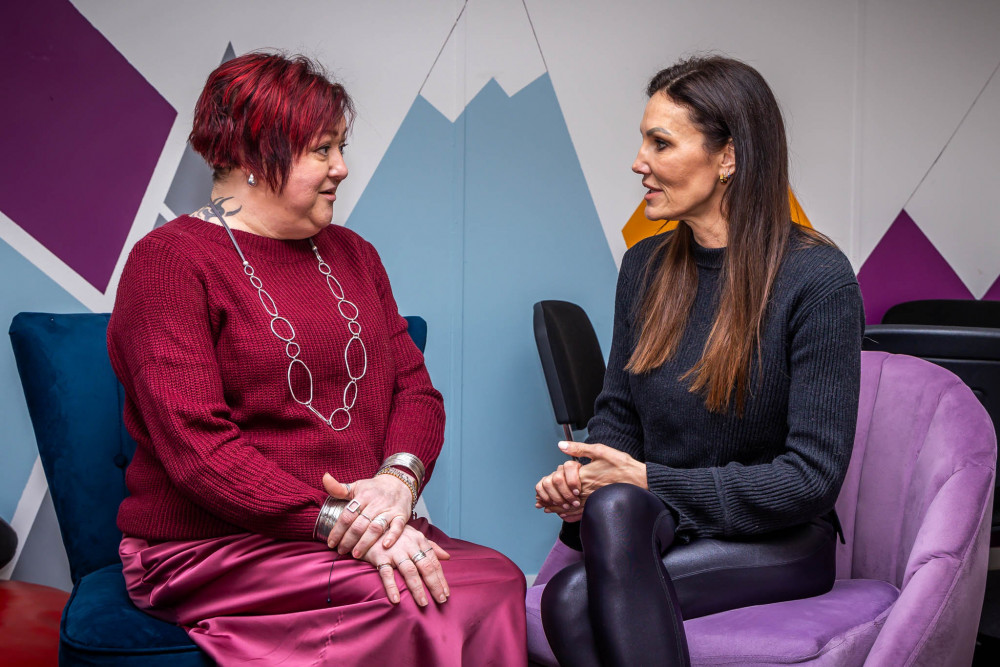 Abi Blake with MyCWA chief executive Saskia Lighburn-Ritchie (Credit: PDR Photography)