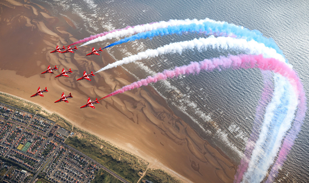 The Red Arrows have chosen their best photos of 2024 (image via SWNS)