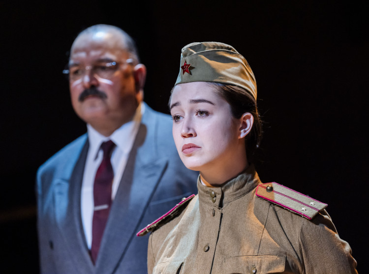 Elisabeth Snegir (right) plays Olga Dovzhenko in Churchill in Moscow (credit: Tristram Kenton).