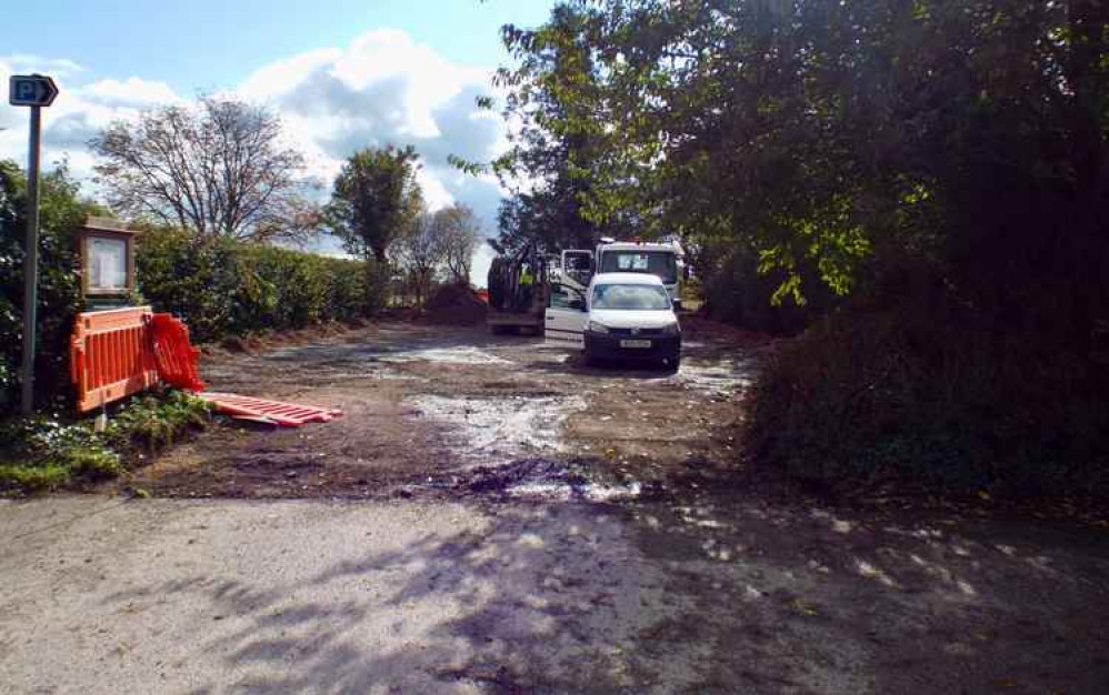 Work at Chelmondiston public car park