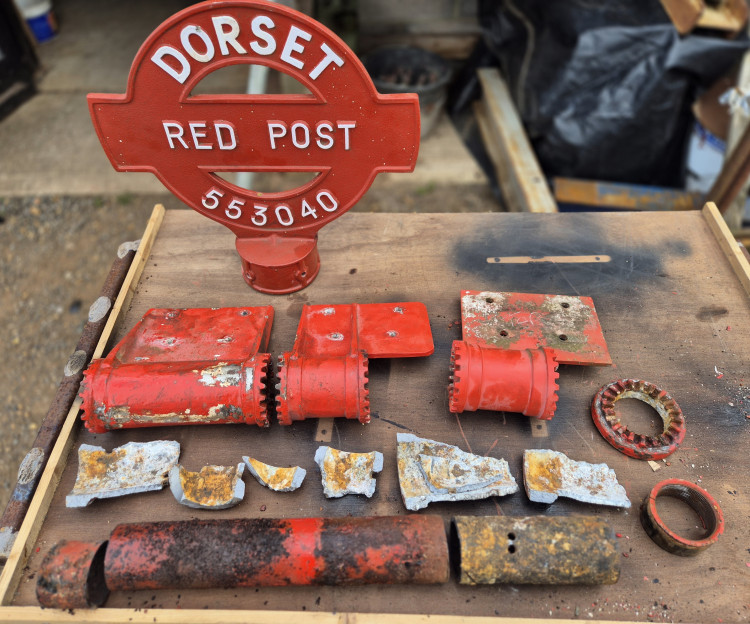 Recovered parts of the Red Post at Benville 