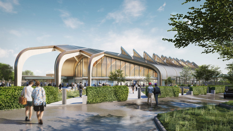 The HS2 Interchange Station, around which Arden Cross will be built (image by HS2)
