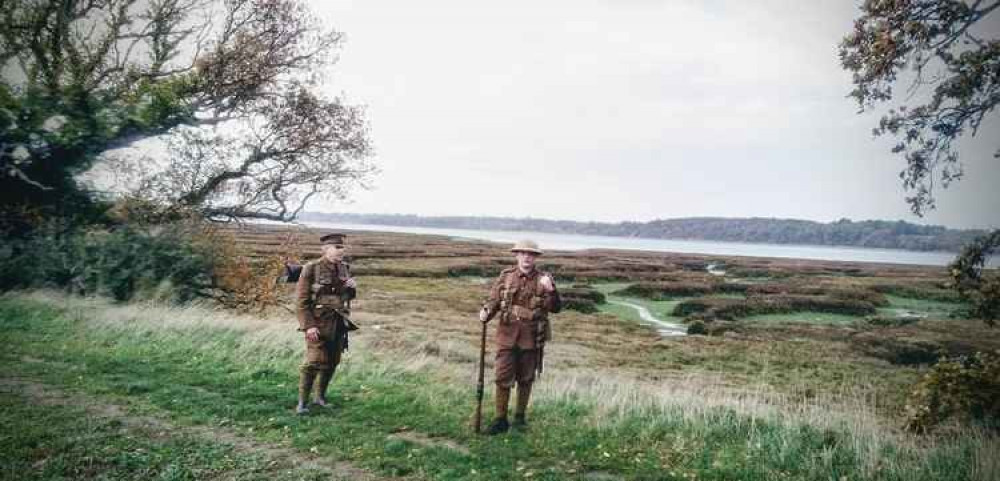 15-year-old Toby Bourne and Richard Cooper on their charity walk