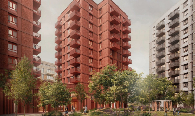 CGI of the proposed apartment buildings to replace Canbury Place car park (Credit: Apache Capital)