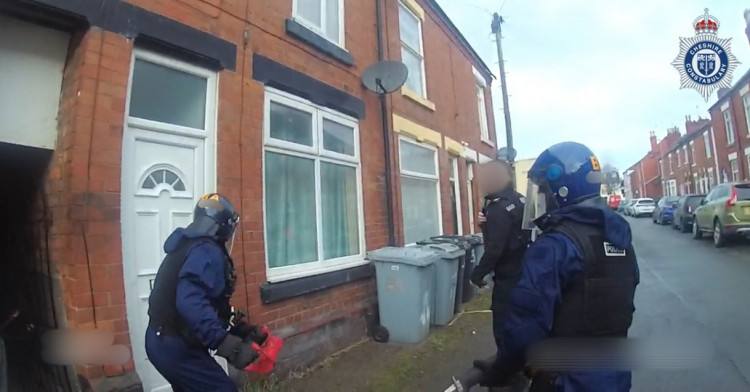 On Monday 24 February, officers carried out a drugs warrant at an address on Frances Street (Cheshire Police).