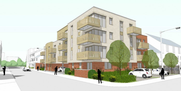 The Gumley Road build according to an artist's impression. 