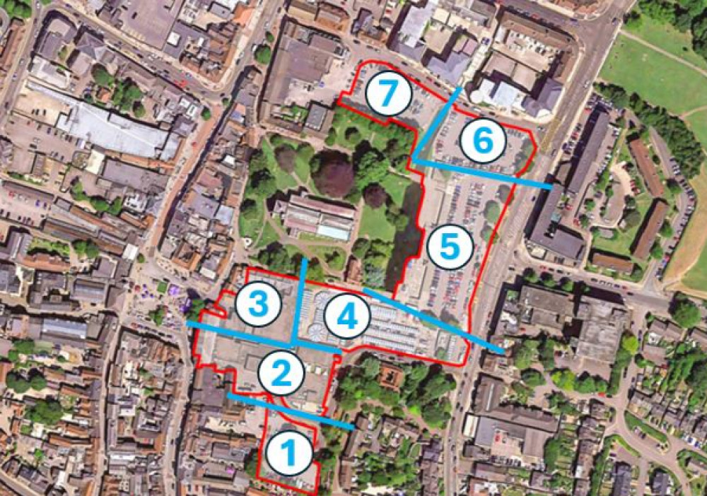 Churchgate shopping centre and associated parking make up the site 