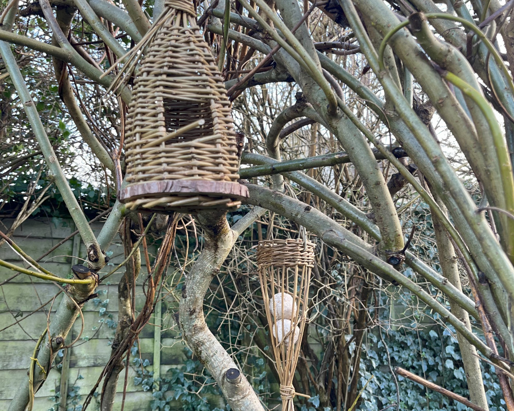 Weaving Plant Supports and Bird Feeders