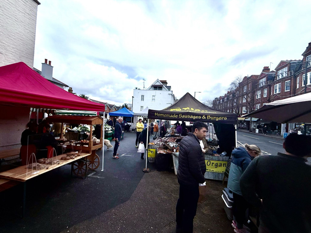 Ted's market takes place in the King's Head pub's car park on Teddington's High Street (Credit: Kitt Garrett)