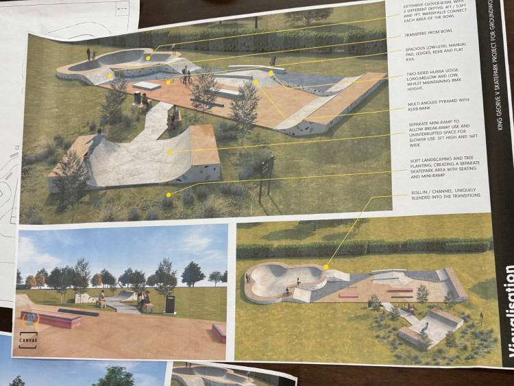 Visualising the new Hitchin skate park 