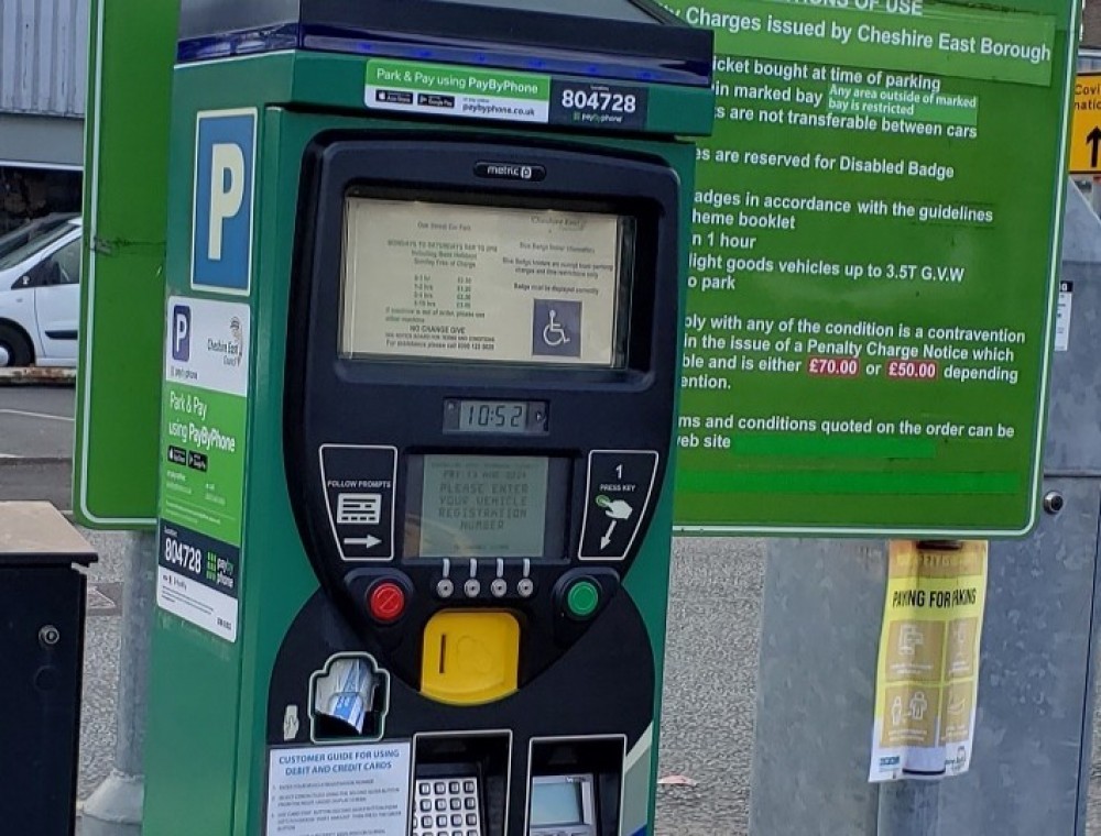 Cheshire East Council's highways boss has responded to concerns over cashless parking (Credit: LDRS)