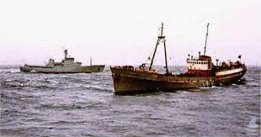 Trawlers harassed by gunboats