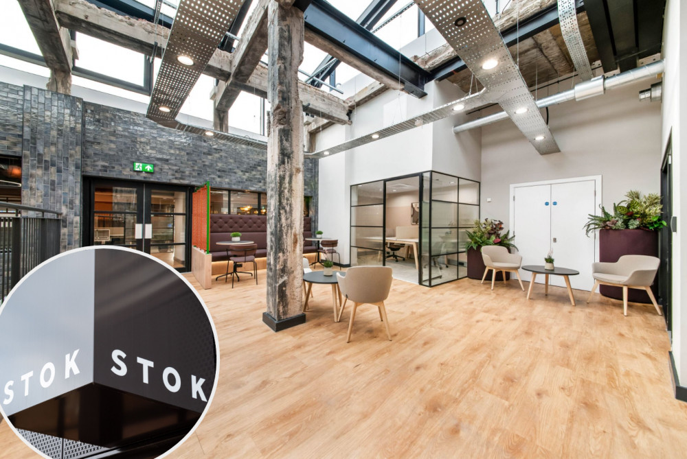 The STOK building in Stockport has transformed the former M&S store into a modern office hub, boosting local business activity and town centre footfall (Images - STOK)