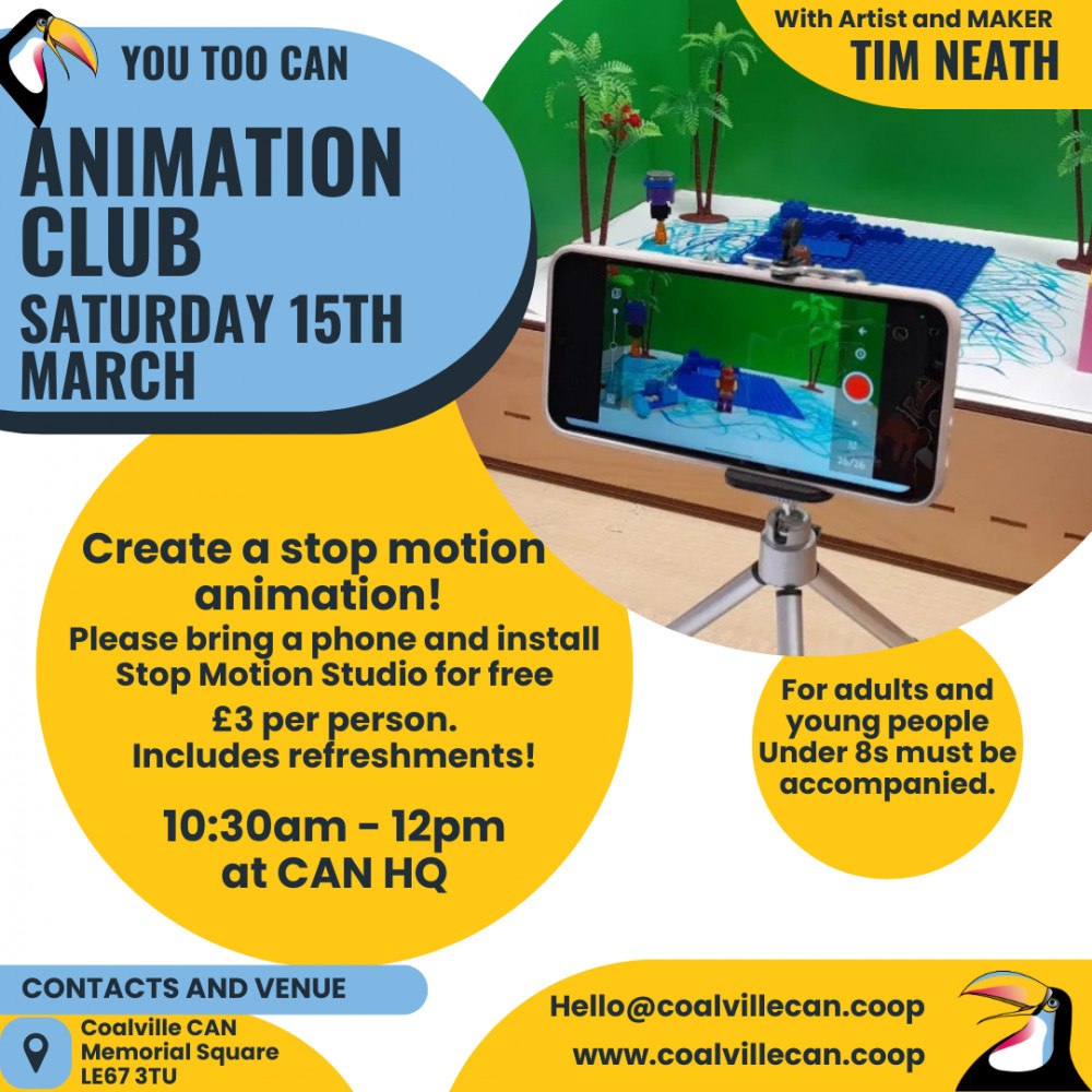 Creative Workshops with Tim Neath at CAN HQ, Memorial Square, Coalville