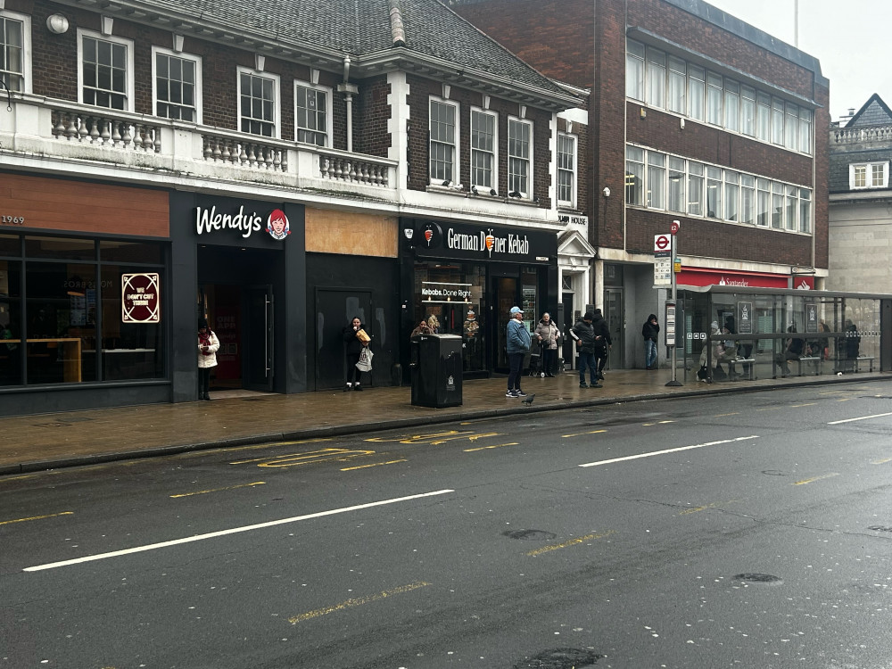 The boys were arrested outside German Doner Kebab on Eden Street, Kingston (Credit: Tilly O'Brien)