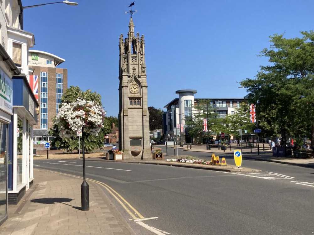 The clock tower at Abbey End is one of the things Kenilworth Town Council could take over (image via Julie Philpot)