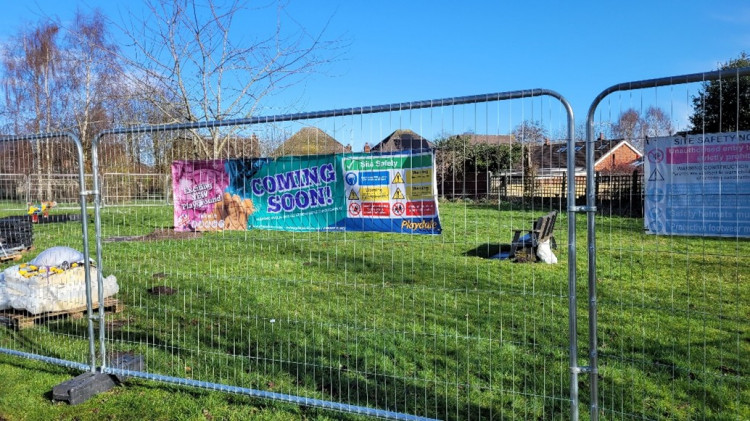 The Weston Playing Field project is a step closer now the first items of play equipment are in place at the site in Mere Road, Weston (Nub News).