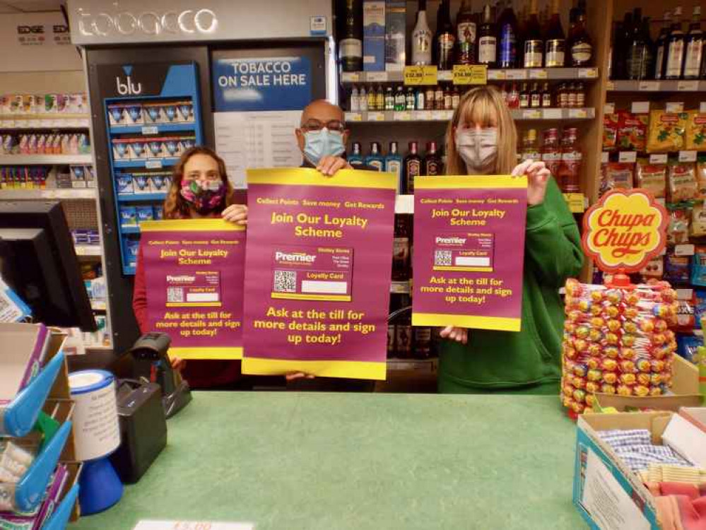 Seonia, Manish and Vicky at Shotley Premier Store and Post Office