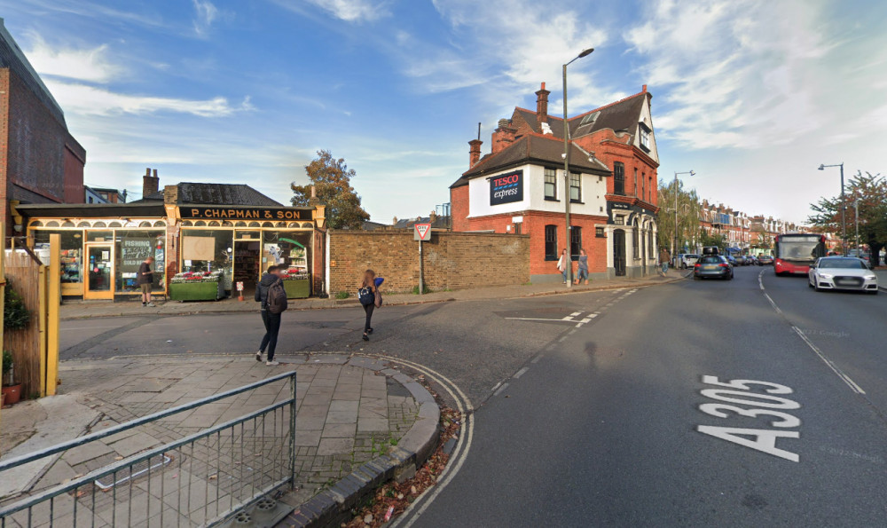 Heath Road, junction with Colne Road, Twickenham (credit: Google Maps).