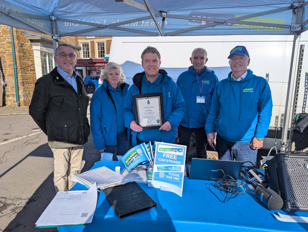 High Sheriff of Rutland Richard Cole presented Rob Persani with an award (Photo: Rutland and Stamford Sound)