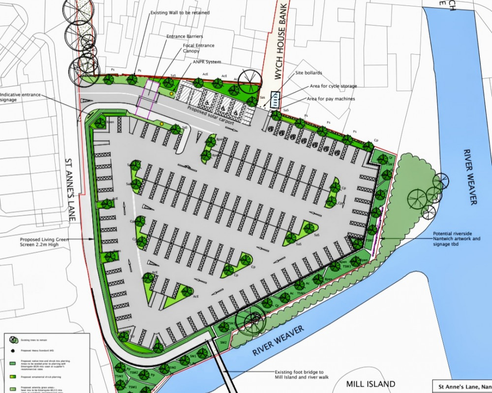 Vision for Nantwich Ltd has submitted plans for a new 134-space car park, with associated access and landscaping improvements, on land at St. Annes Lane (CEC Planning).