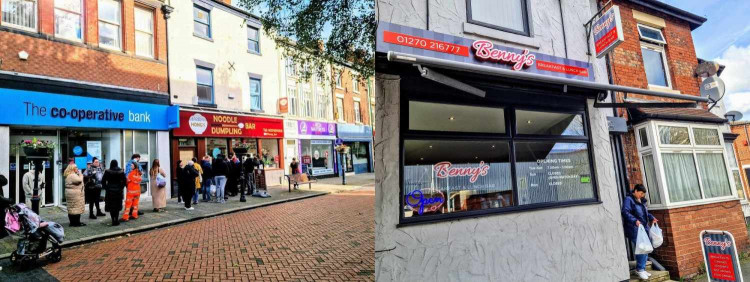 Hong's Noodle & Dumpling Bar and Benny's Breakfast & Lunch Bar are Crewe's highest rated eateries on Google reviews with 4.9/5 (Ryan Parker).