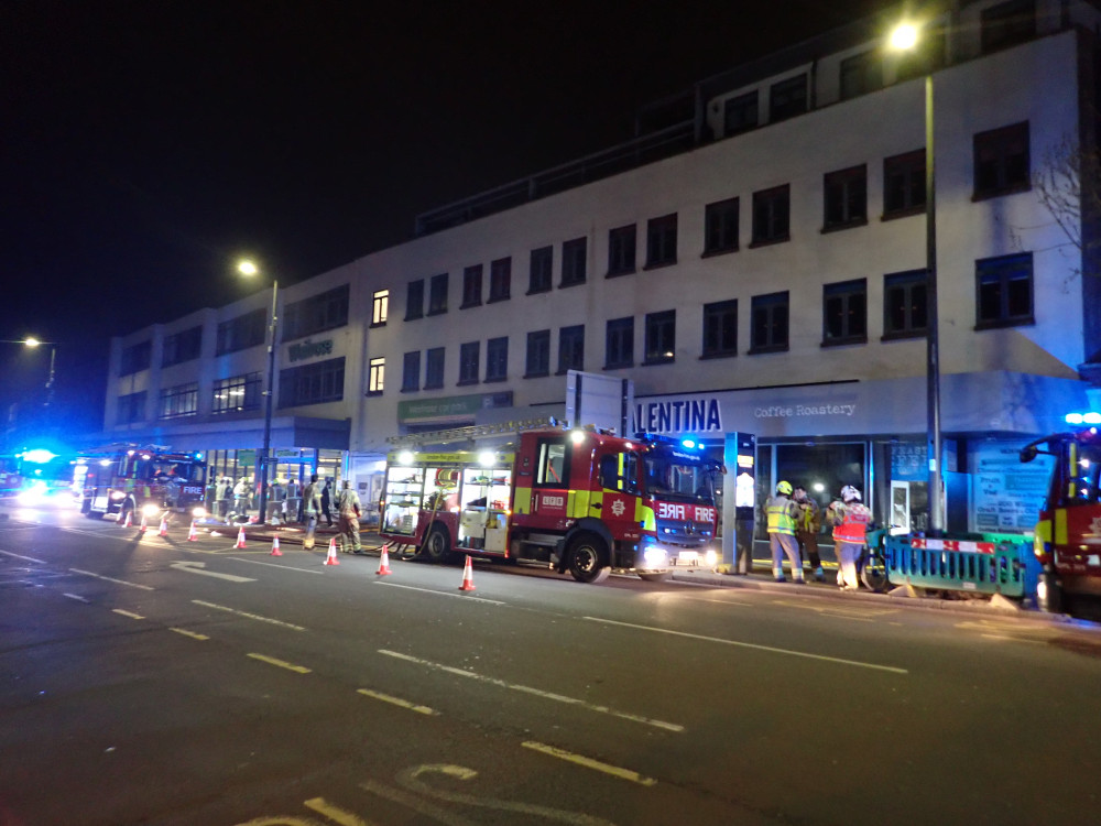 An image of firefighters at the scene (credit: London Fire Brigade).