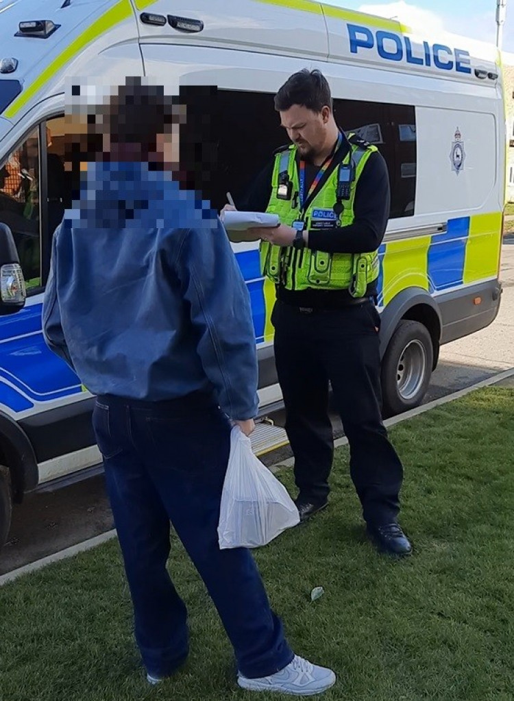 Student volunteers from the North Herts College Uniformed and Protective Services course assisted officers with the operation