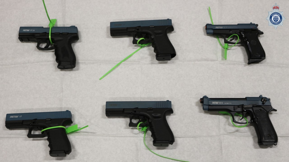 The four-week amnesty campaign sought to remove Top-Venting Blank-Firing (TVBF) firearms from Cheshire's streets (Image via: Cheshire Constabulary)