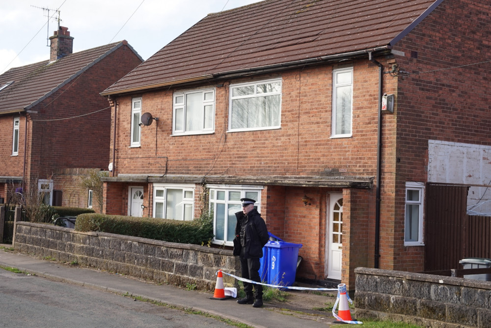 A police cordon remains in place on Lymebrook Place in Trent Vale. (Nub News)