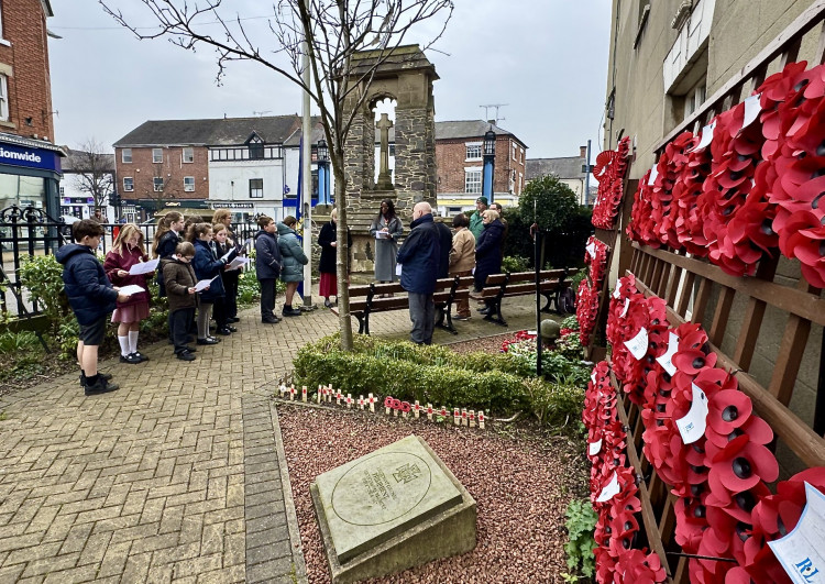 The service took place at the War Memorial Garden in Brook Street. Photos: Ashby Nub News