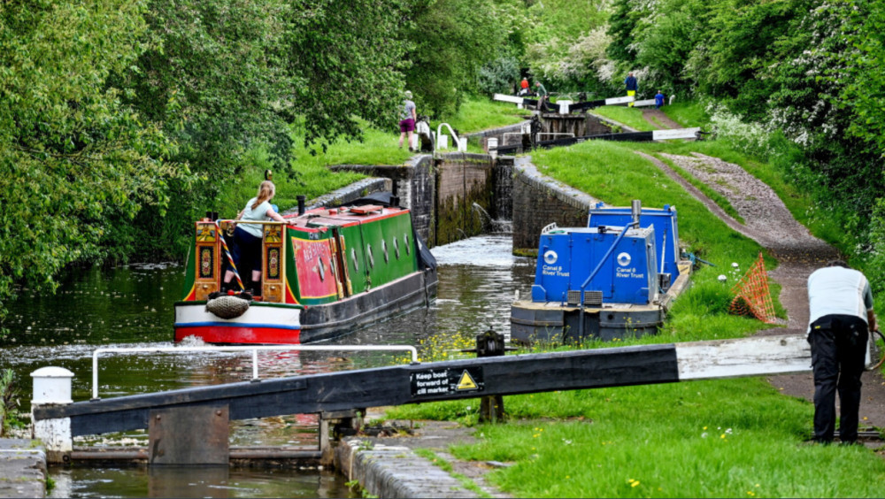 Hatton Locks, called 'the Stairway to Heaven' by boaters (image via SWNS)