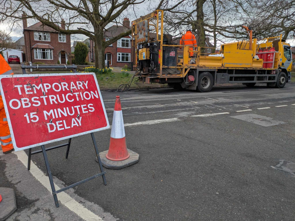 Sandbach's Abbey Road is having potholes filled today (Wednesday)  (Nub News).