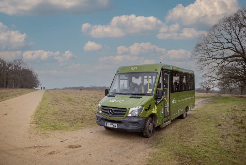 The free minibus service returns to Richmond Park, operating from 17 March to November 2025 (credit: The Royal Parks).