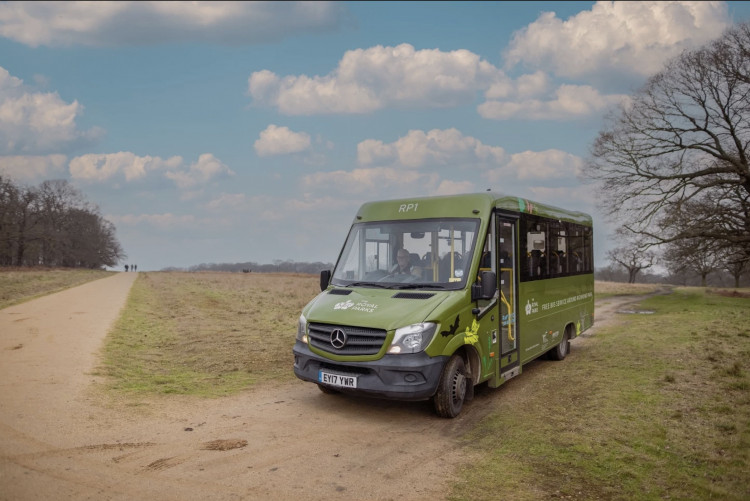 The free minibus service returns to Richmond Park, operating from 17 March to November 2025 (credit: The Royal Parks).