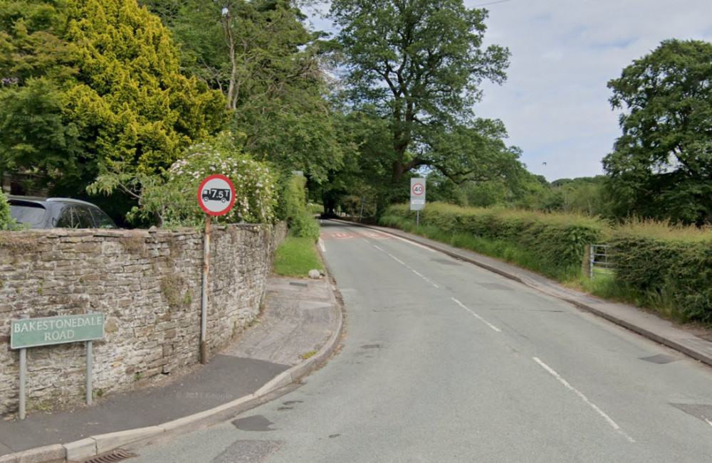 A cyclist was found collapsed on Bakestonedale Road (Credit: Google Maps)