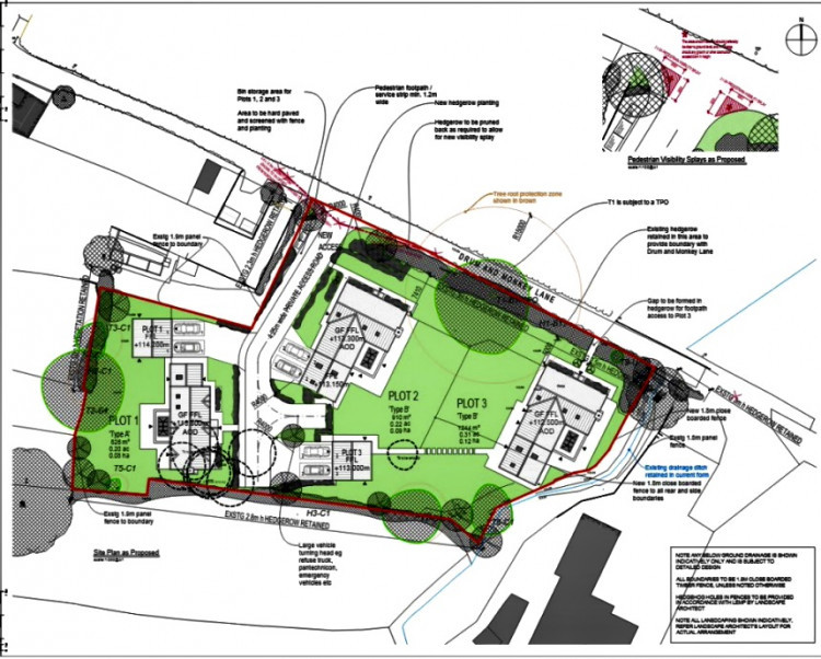 A plan of the proposed scheme for Drum and Monkey Lane. Image: NWLDC