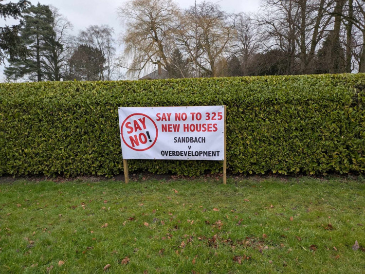 More than 1,000 people have signed an online petition opposing plans for 325 homes on land in the open countryside at Sandbach Heath. (Photo: Nub News)