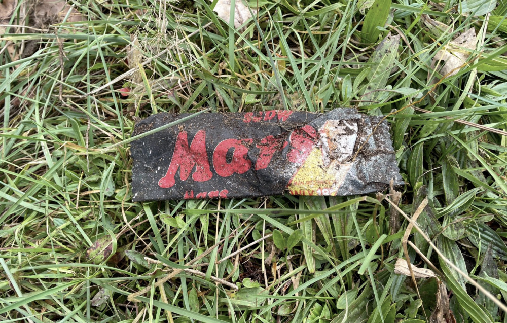 The Mars bar wrapper discovered in Barnes is believed to date back to 1985 (credit: Barnes Common Limited).