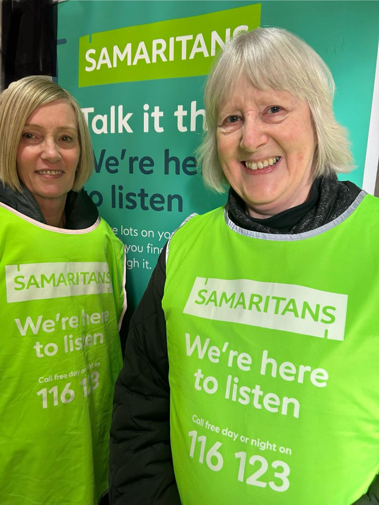 Samaritans volunteers Wendy and Pat at Stevenage Station