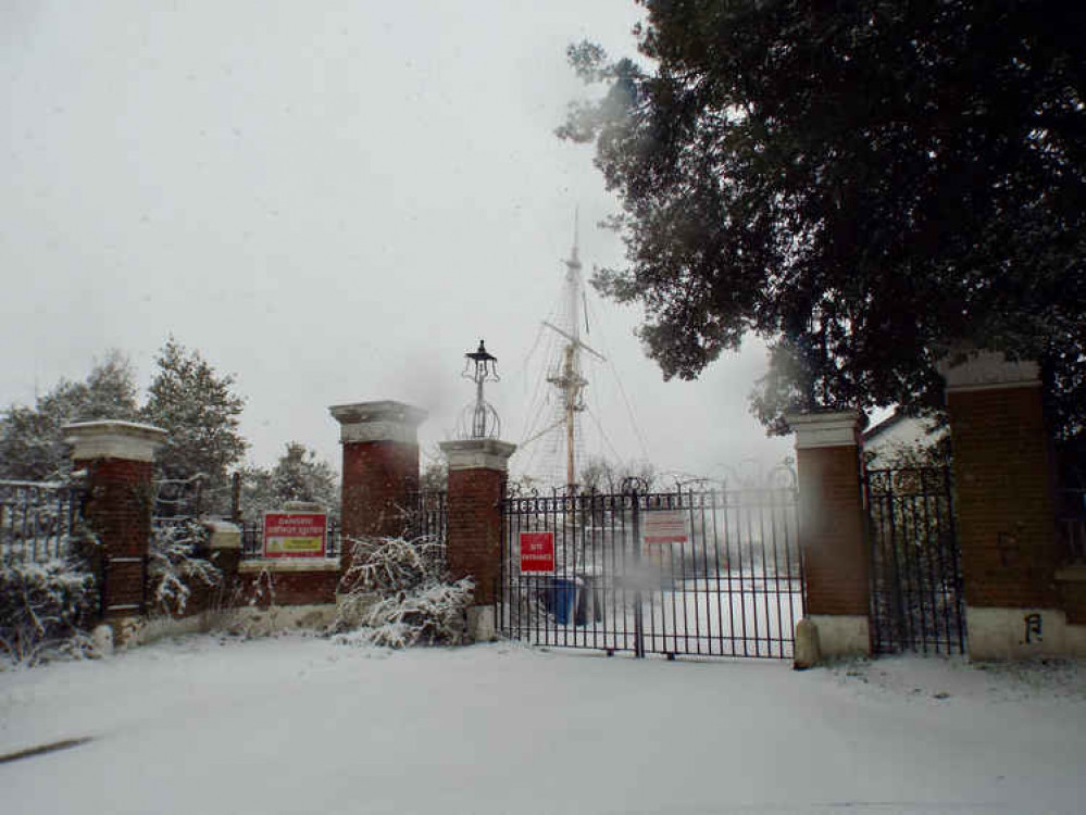 Ganges mast in snow 2021