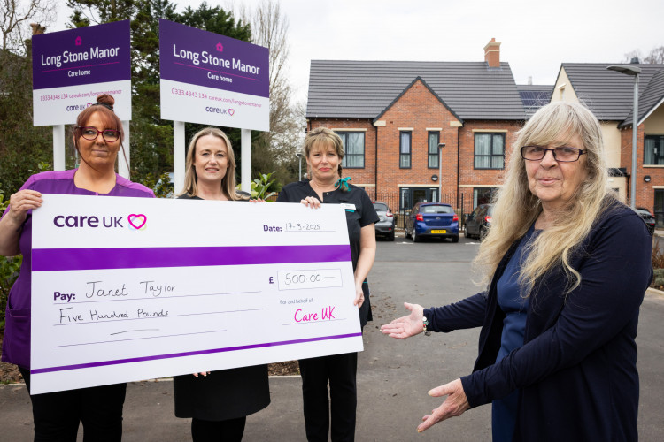 Janet (pictured on the right) has raised hundreds of thousands of pounds for local projects in Handforth and Wilmslow over the past 12 years (Image supplied).