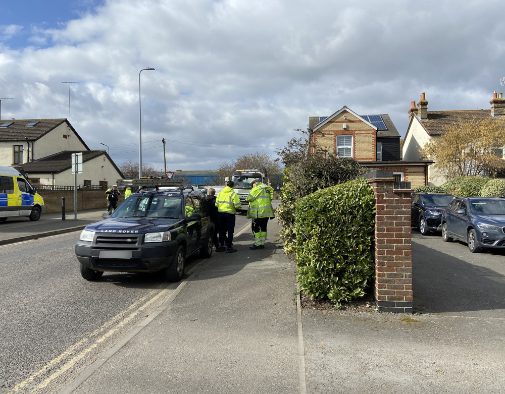 Road Policing Officers stop vehicles on Bates Road. (Credit: Essex Police)