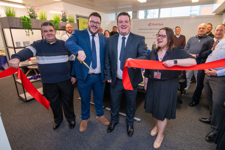 Ben and Michael Dyer, co-founders of The Inspirational Learning Group, opened the new learning centre in Hanley. (First Bus)