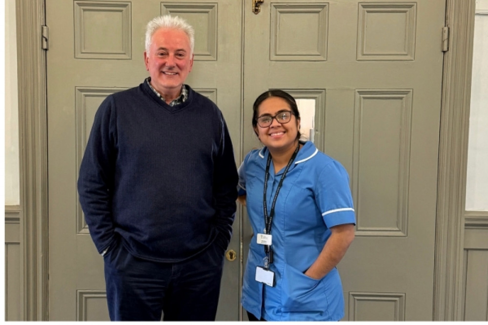 Paul Wynne, Town Clerk at Frome Town Council and Jacqueline Acosta-Howie, Health Care Assistant at Frome Medical Practice, who helped deliver the workplace NHS Health Checks. 