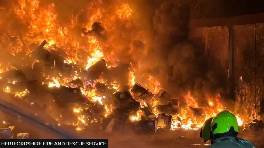 Hitchin has faced multiple fires over the past year at the National Metal Recycling and Global Ardour waste recycling centres